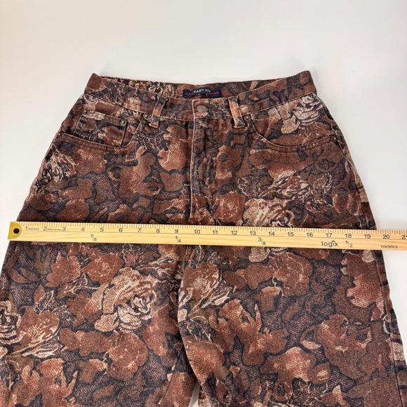 Bill Blass Tapestry Jeans Women's Size 8 Floral Rose Print High Waisted - Picture 7 of 13